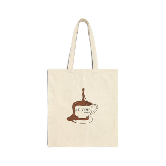 'He Brews' Coffee Cup Canvas Tote